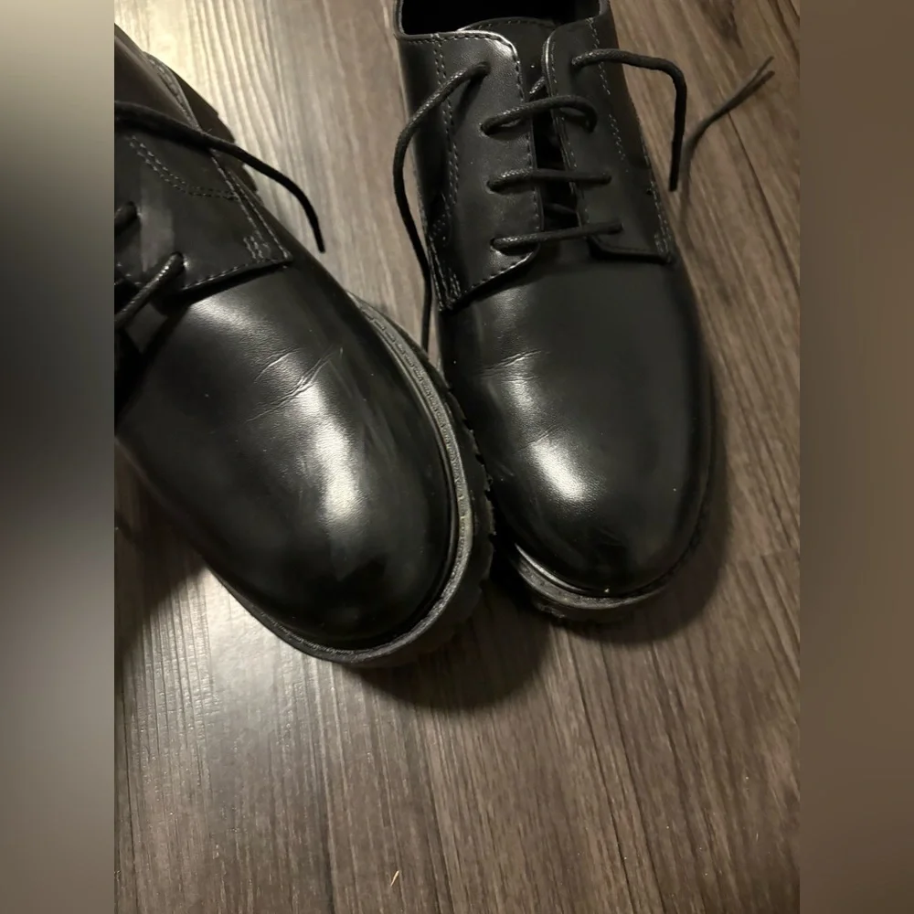 ZARA Boys Black Dress shoes size 7